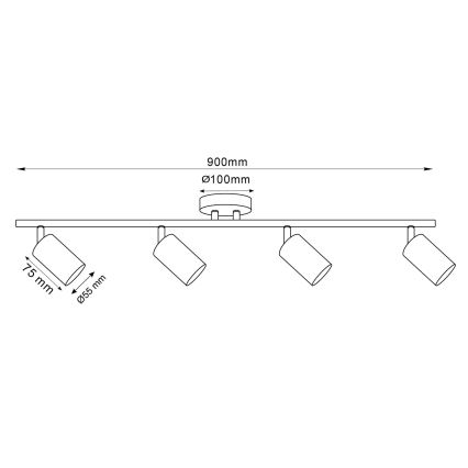 LED RGBW dimmbarer Einbaustrahler GOLDI 4xGU10/6,5W/230V 2700-6500K Wi-Fi gold