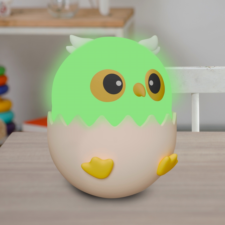 LED-RGBW- Dimmbar für Kinder Touch Leuchte OWL LED/1W/5V USB 1200 mAh Eule blau