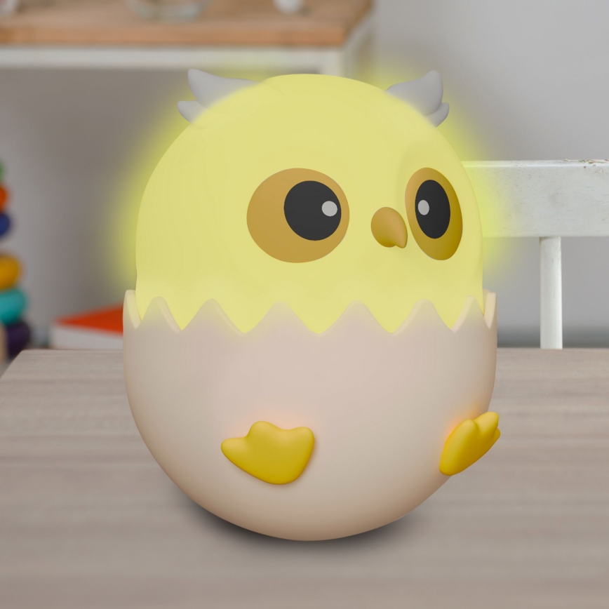 LED-RGBW- Dimmbar für Kinder Touch Leuchte OWL LED/1W/5V USB 1200 mAh Eule blau