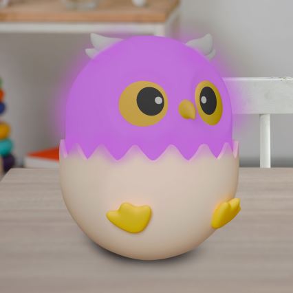 LED-RGBW- Dimmbar für Kinder Touch Leuchte OWL LED/1W/5V USB 1200 mAh Eule blau