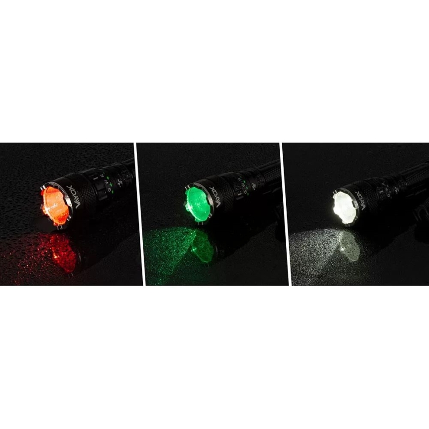 LED RGBW dimmbare wiederaufladbare Taschenlampe LED/15W/5V IP66 1500 lm 2000 mAh