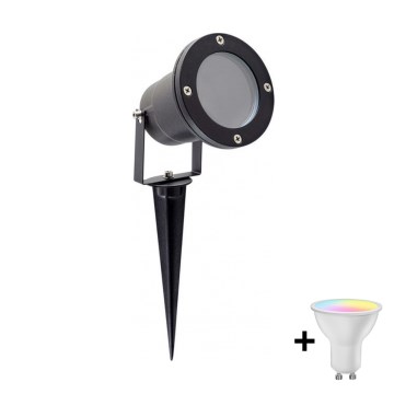 LED RGBW dimmbare Außenleuchte BLAKE 1xGU10/4,8W/230V IP65 + Fernbedienung