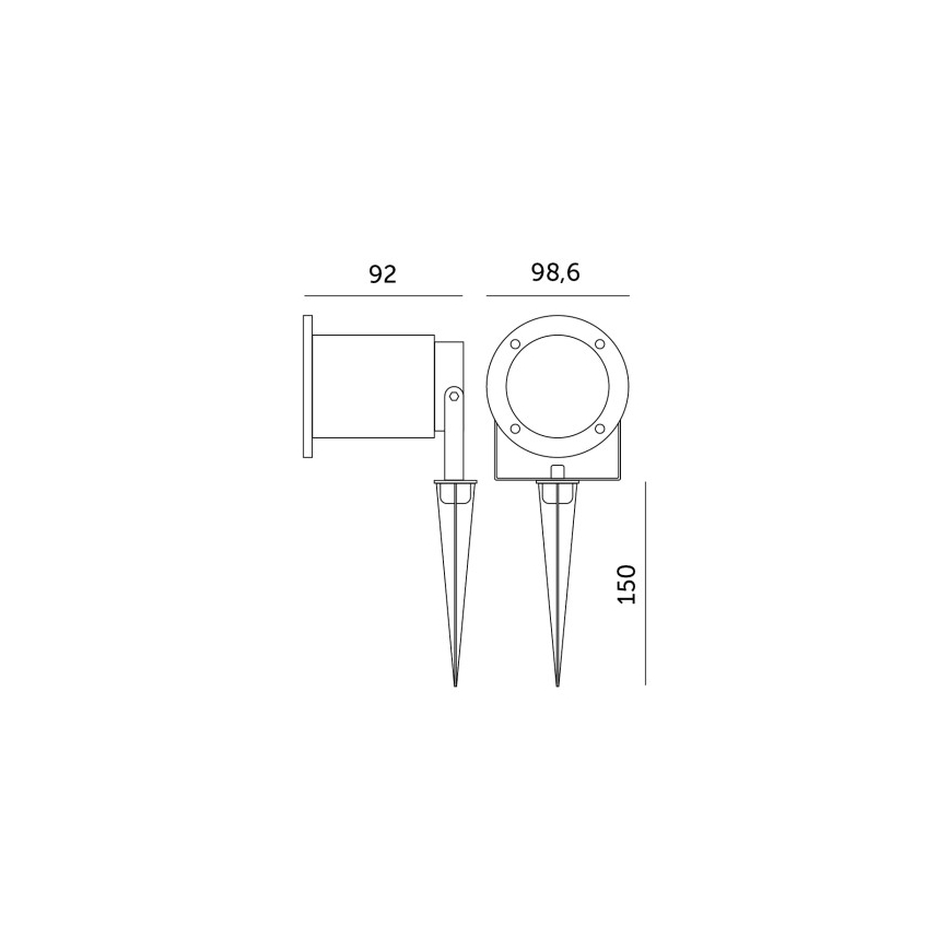 LED RGBW dimmbare Außenleuchte BLAKE 1xGU10/6W/230V IP65 + Fernbedienung
