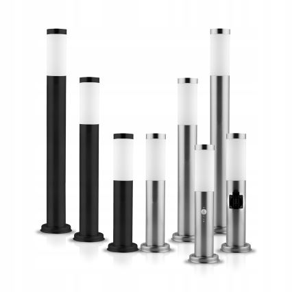 LED RGBW dimmbare Außenleuchte LIVIA 1xE27/6,5W/230V 2700-6500K Wi-Fi 100 cm IP44 silber