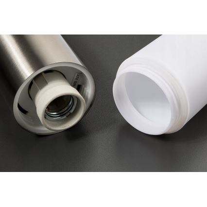 LED RGBW dimmbare Außenleuchte LIVIA 1xE27/6,5W/230V 2700-6500K Wi-Fi 100 cm IP44 silber