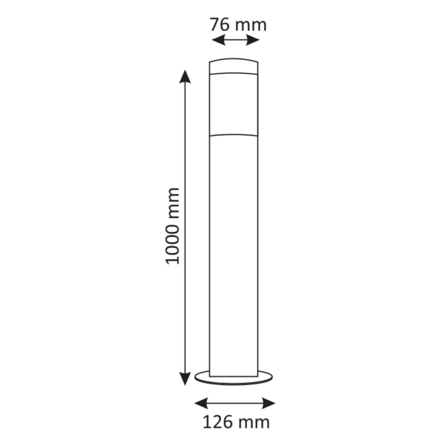 LED RGBW dimmbare Außenleuchte LIVIA 1xE27/6,5W/230V 2700-6500K Wi-Fi 100 cm IP44 silber