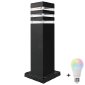 LED RGBW dimmbare Außenleuchte TEKSAS 1xE27/12W/230V 2700-6500K 44 cm IP44 Anthrazit
