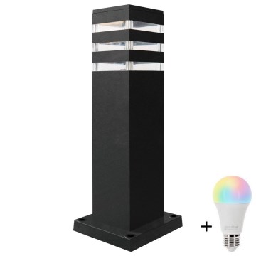 LED RGBW dimmbare Außenleuchte TEKSAS 1xE27/12W/230V 2700-6500K 44 cm IP44 Anthrazit