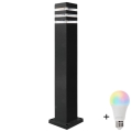 LED RGBW dimmbare Außenleuchte TEKSAS 1xE27/12W/230V 2700-6500K 74 cm IP44 anthrazit
