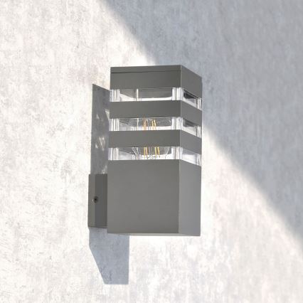 LED RGBW dimmbare Außen-Wandleuchte TEKSAS 1xE27/9W/230V 2700-6500K Wi-Fi IP44 Anthrazit
