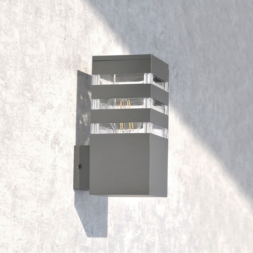 LED RGBW dimmbare Außen-Wandleuchte TEKSAS 1xE27/9W/230V 2700-6500K Wi-Fi IP44 Anthrazit