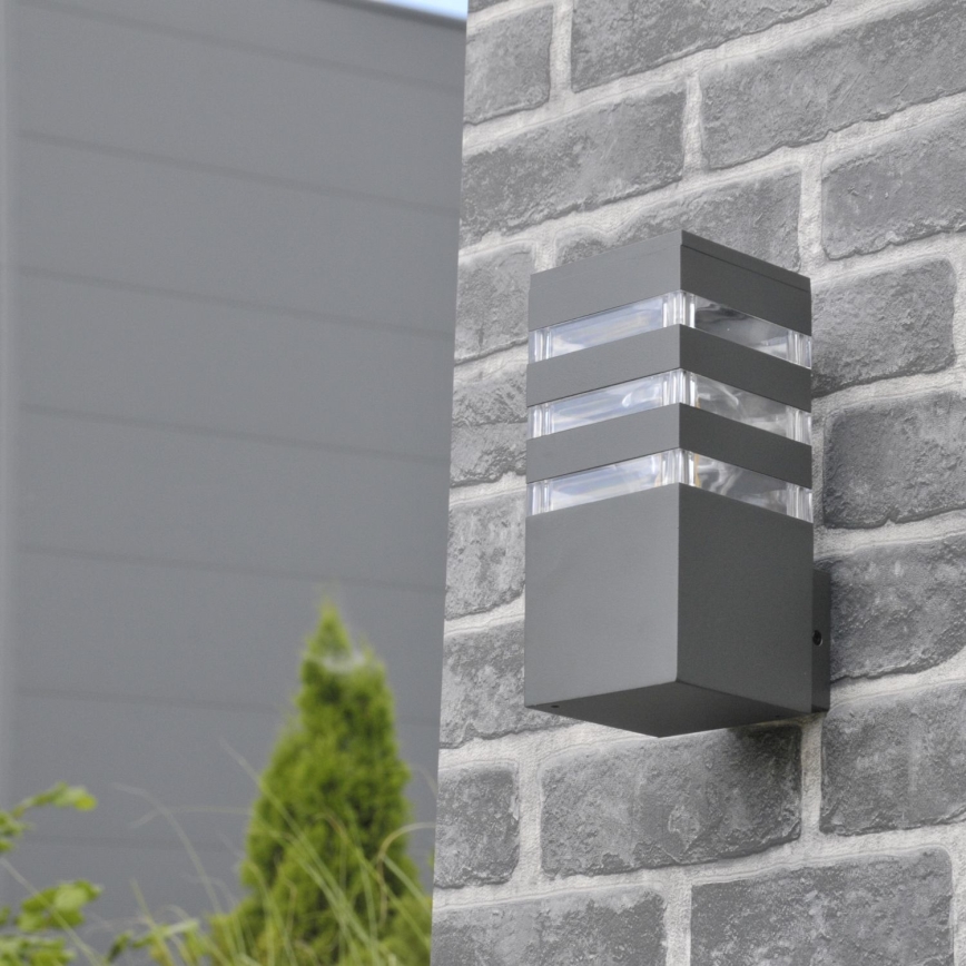 LED RGBW dimmbare Außen-Wandleuchte TEKSAS 1xE27/9W/230V 2700-6500K Wi-Fi IP44 Anthrazit