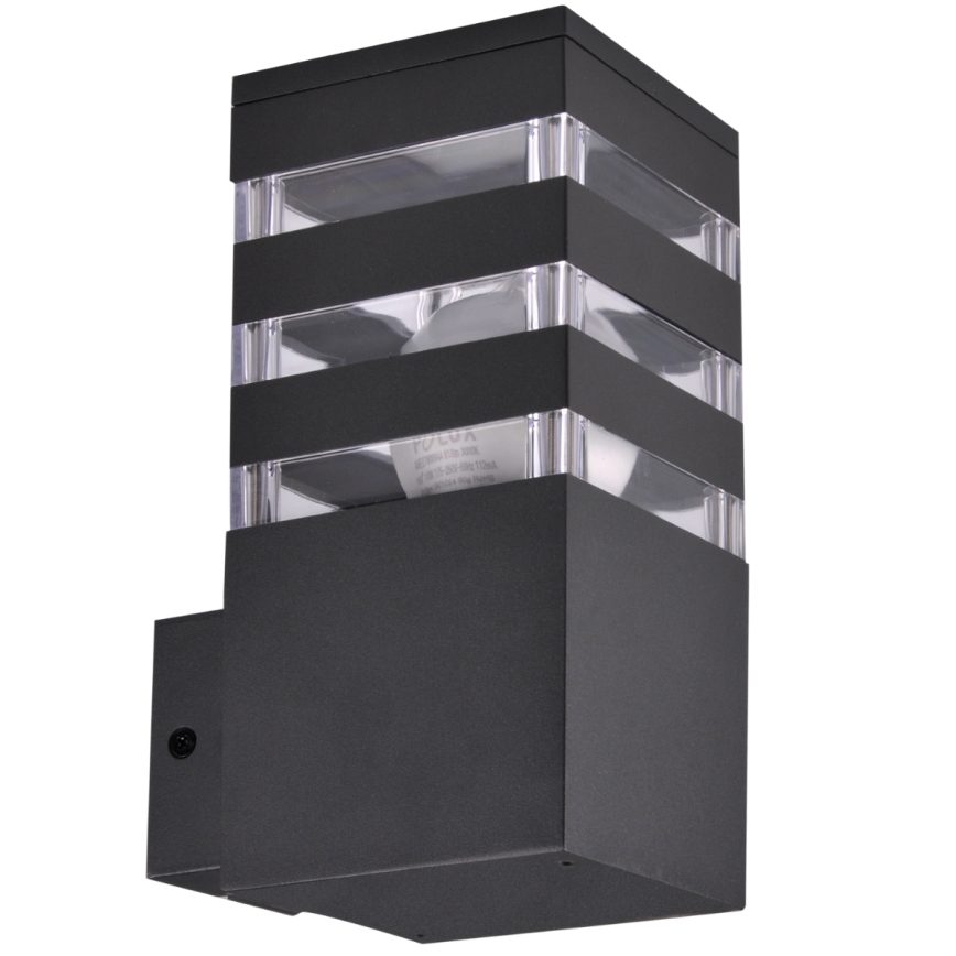LED RGBW dimmbare Außen-Wandleuchte TEKSAS 1xE27/9W/230V 2700-6500K Wi-Fi IP44 Anthrazit