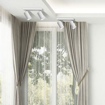 LED RGBW Dimmbare Badezimmer Einbauleuchte TURYN 2xGU10/6,5W/230V 2700-6500K Wi-Fi IP44 weiß