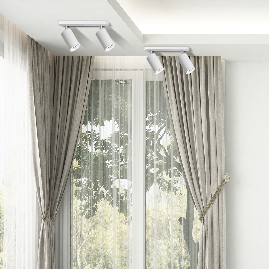 LED RGBW Dimmbare Badezimmer Einbauleuchte TURYN 2xGU10/6,5W/230V 2700-6500K Wi-Fi IP44 weiß