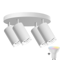 LED RGBW dimmbare Badezimmer Einbauleuchte TURYN 4xGU10/6,5W/230V 2700-6500K Wi-Fi IP44 Weiß