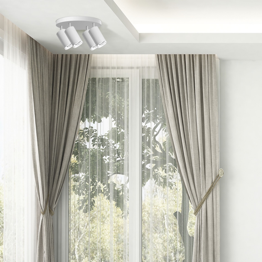 LED RGBW dimmbare Badezimmer Einbauleuchte TURYN 4xGU10/6,5W/230V 2700-6500K Wi-Fi IP44 Weiß