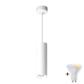 LED RGBW dimmbare Badezimmer-Hängeleuchte an Kabel TURYN 1xGU10/6W/230V 3000K Wi-Fi IP44 weiß