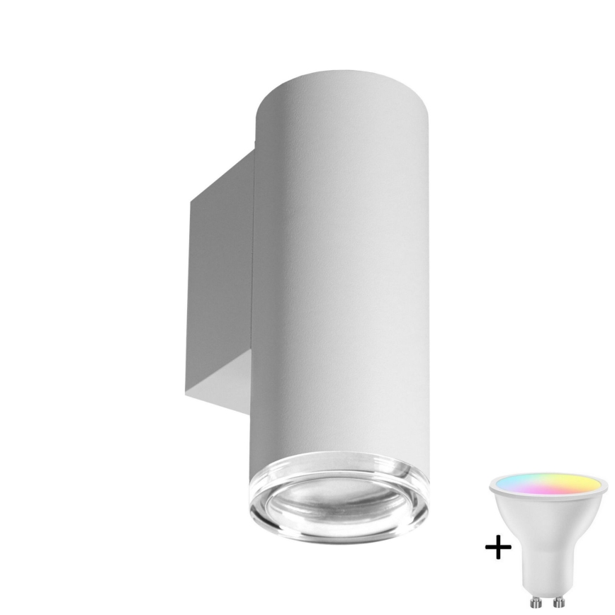 LED RGBW dimmbare Badezimmer-Wandleuchte TURYN 1xGU10/6,5W/230V 2700-6500K Wi-Fi IP44 weiß
