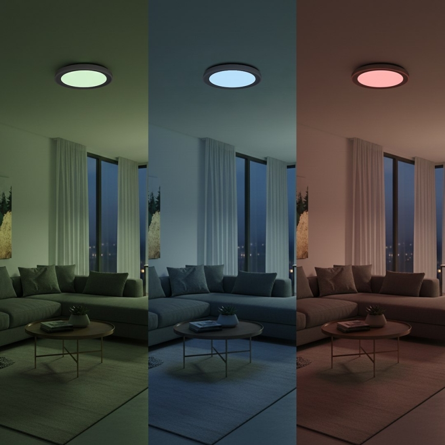 LED RGBW dimmbare Deckenleuchte MELO LED/36W/230V 3000-6000K Ø 39 cm weiß + Fernbedienung