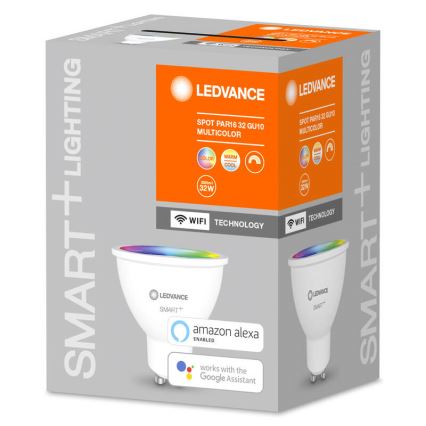 LED RGBW Dimmbare Glühbirne SMART+ GU10/5W/230V 2700K-6500K Wi-Fi - Ledvance