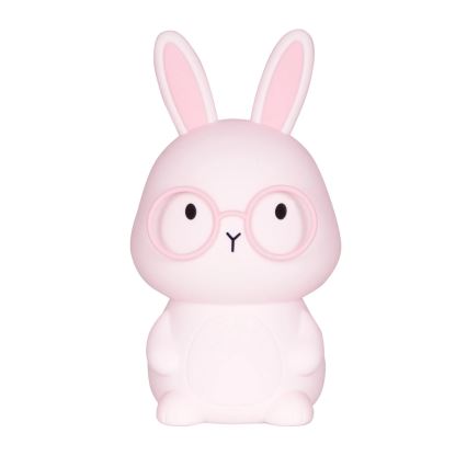 LED RGBW Dimmbares Kinder-Touch-Licht FLORKA LED/1W/5V USB 1200 mAh Hase Rosa