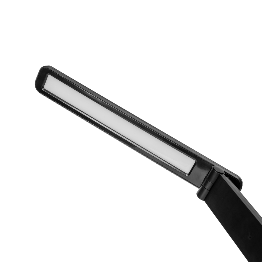LED RGBW Dimmbare Tischleuchte mit Touch-Funktion und kabelloser Aufladung, LCD Anzeige und USB-Anschluss MAGNUS LED/6W/5V 3000-6500K schwarz