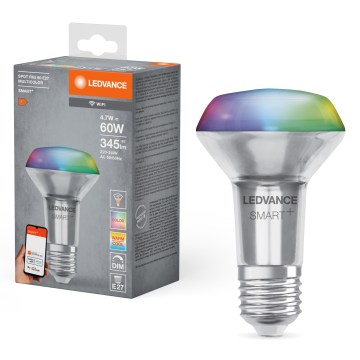 LED RGBW dimmbare Reflektorlampe SMART+ R63 E27/4,7W/230V 2700-6500K Wi-Fi - Ledvance