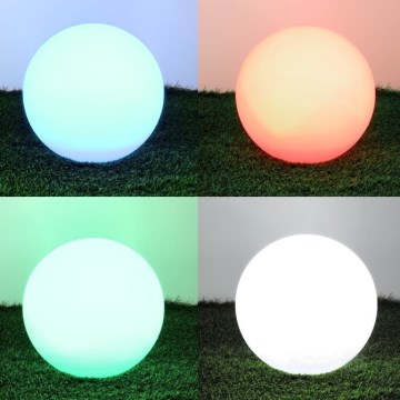 LED RGBW dimmbare Solarlampe GARDEN BALL LED/5W/3,7V 3000K IP54 2200 mAh Ø 30 cm + Fernbedienung