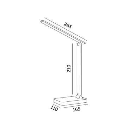 LED RGBW Dimmbare Tischleuchte NOBLITE LED/7W/5V 3000/4000/6500K schwarz