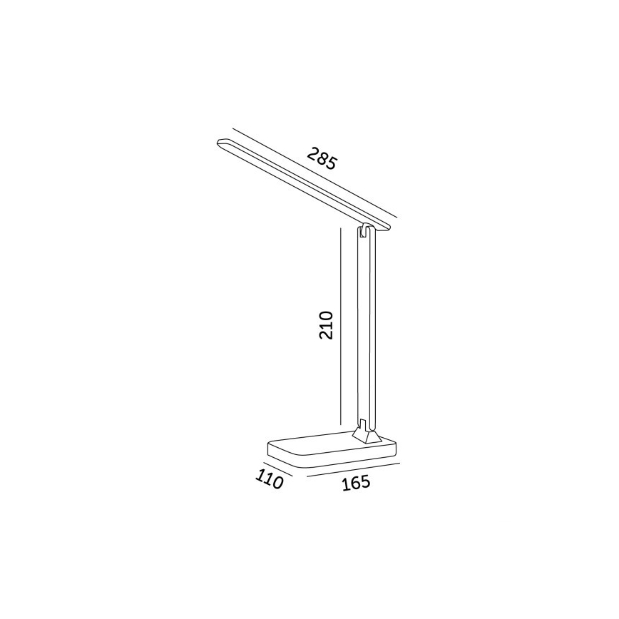 LED RGBW Dimmbare Tischleuchte NOBLITE LED/7W/5V 3000/4000/6500K schwarz