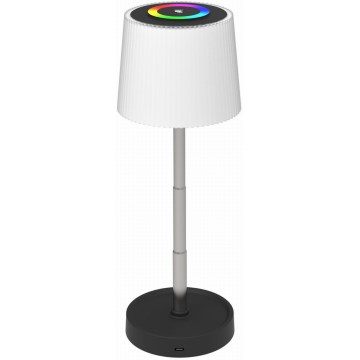 LED RGBW dimmbare Touch-Außen-Tischlampe, wiederaufladbar, LED/2W/5V, IP44, 1200 mAh, grau
