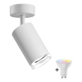 LED RGBW dimmbarer Badezimmer-Einbaustrahler TURYN 1xGU10/6,5W/230V 2700–6500K Wi-Fi IP44 weiß