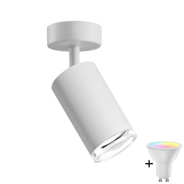 LED RGBW dimmbarer Badezimmer-Einbaustrahler TURYN 1xGU10/6,5W/230V 2700–6500K Wi-Fi IP44 weiß