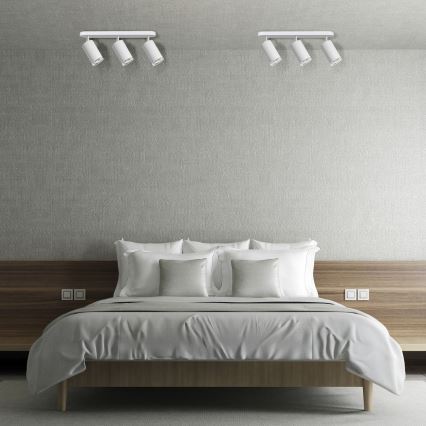 LED RGBW dimmbarer Badezimmer-Einbaustrahler TURYN 3xGU10/4,8W/230V 3000K IP44 Weiß + Fernbedienung