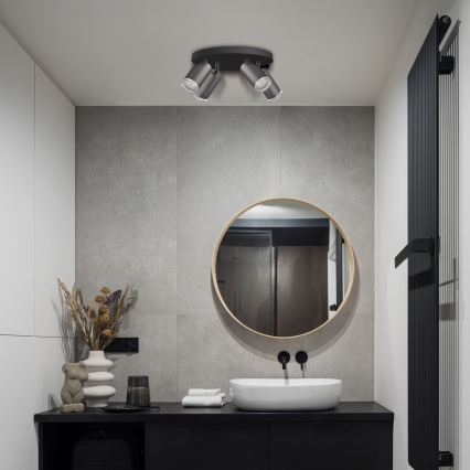 LED RGBW dimmbarer Badezimmer-Spot TURYN 4xGU10/6,5W/230V 2700-6500K Wi-Fi IP44 schwarz