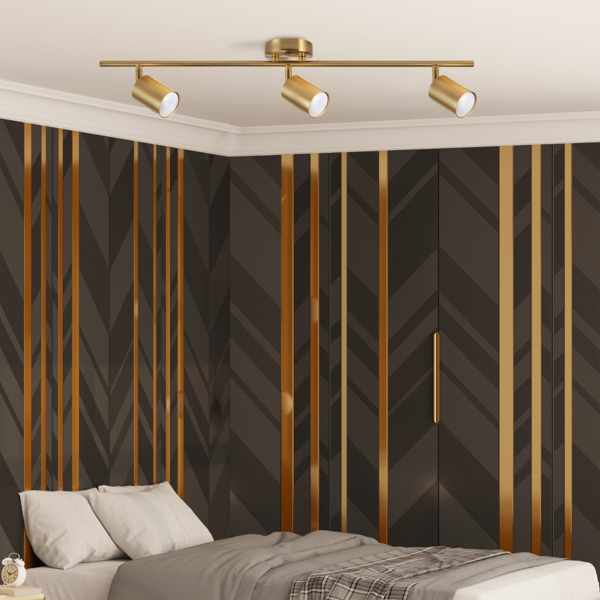 LED RGBW dimmbares Downlight GOLDI 3xGU10/6W/230V 3000K Wi-Fi goldfarben