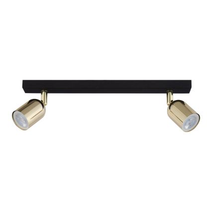 LED RGBW Dimmbarer Deckenspot TOP 2xGU10/6,5W/230V 2700-6500K schwarz/gold