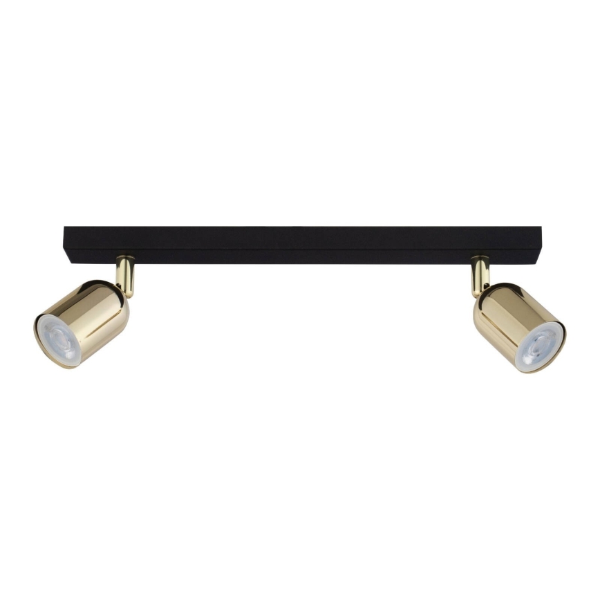 LED RGBW Dimmbarer Deckenspot TOP 2xGU10/6,5W/230V 2700-6500K schwarz/gold