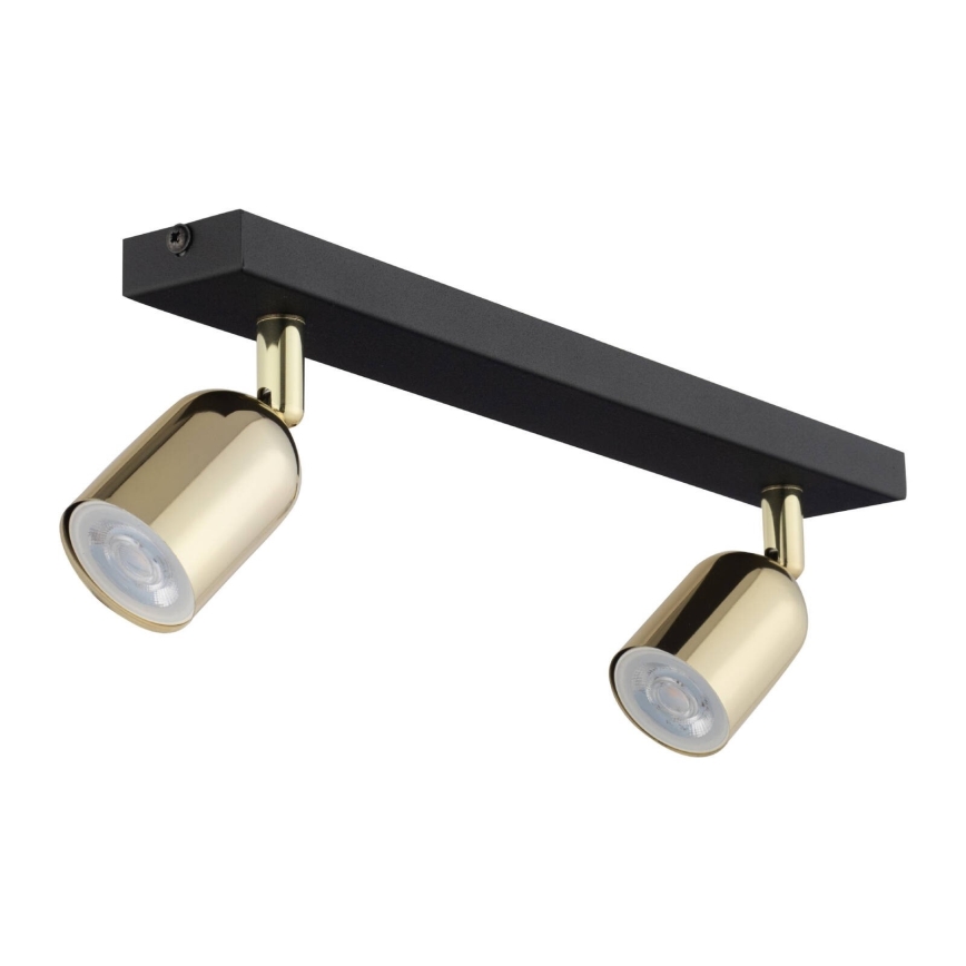 LED RGBW Dimmbarer Deckenspot TOP 2xGU10/6,5W/230V 2700-6500K schwarz/gold