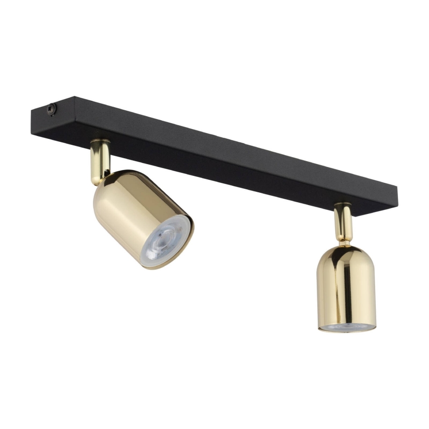 LED RGBW Dimmbarer Deckenspot TOP 2xGU10/6,5W/230V 2700-6500K schwarz/gold