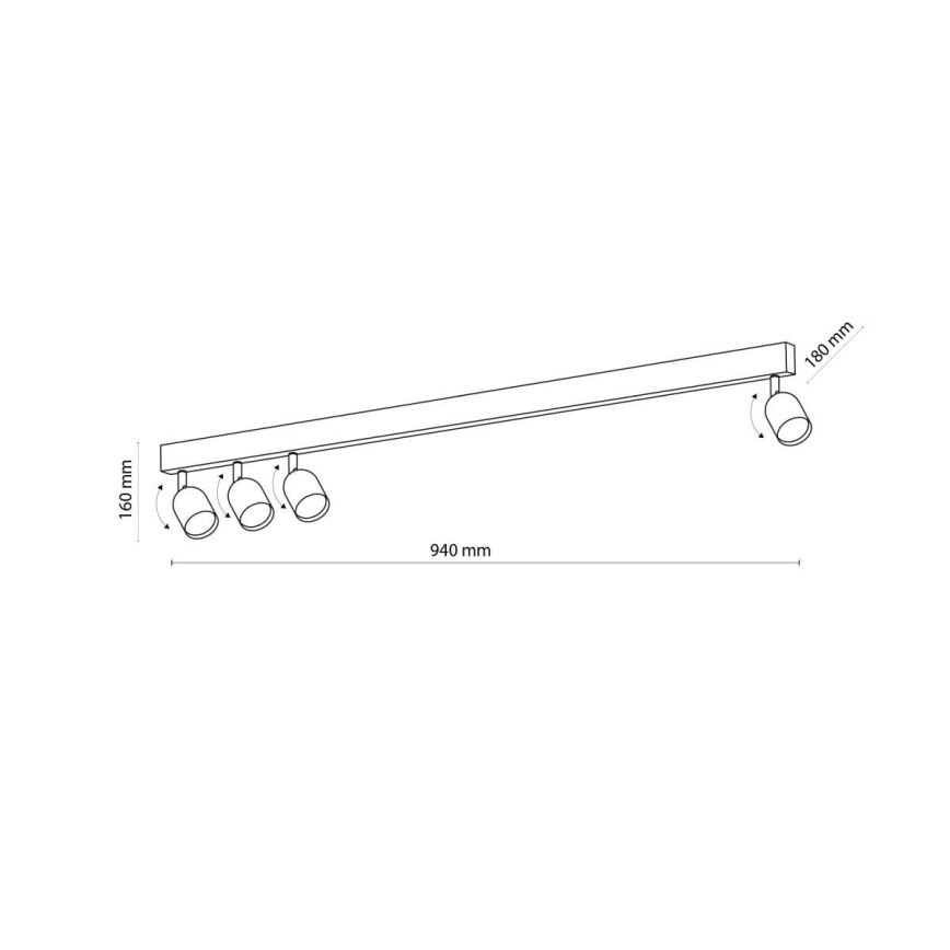 LED RGBW dimmbarer Deckenspot TOP 4xGU10/6,5W/230V 2700-6500K schwarz/gold