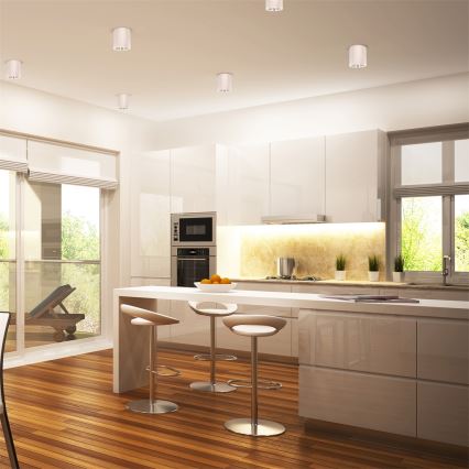 LED RGBW dimmbarer Einbaustrahler JUPITER 1xE27/6,5W/230V 2700-6500K Wi-Fi Ø 13 cm weiß