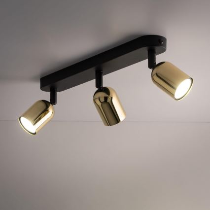 LED RGBW dimmbarer Einbaustrahler TOP 3xGU10/6,5W/230V 2700-6500K schwarz/gold