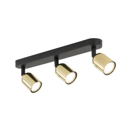 LED RGBW dimmbarer Einbaustrahler TOP 3xGU10/6,5W/230V 2700-6500K schwarz/gold