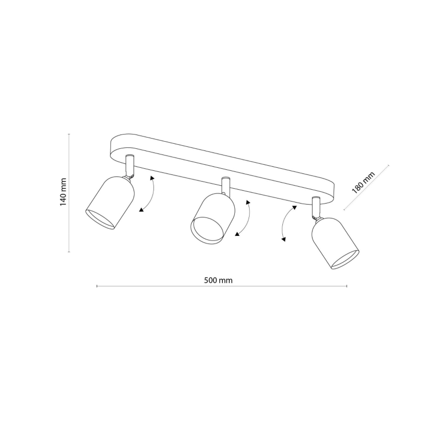 LED RGBW dimmbarer Einbaustrahler TOP 3xGU10/6,5W/230V 2700-6500K schwarz/gold