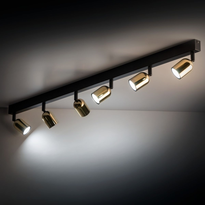 LED RGBW dimmbarer Einbaustrahler TOP 6xGU10/6,5W/230V 2700-6500K schwarz/gold