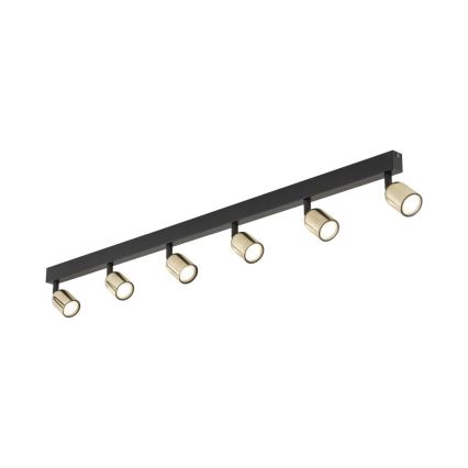 LED RGBW dimmbarer Einbaustrahler TOP 6xGU10/6,5W/230V 2700-6500K schwarz/gold