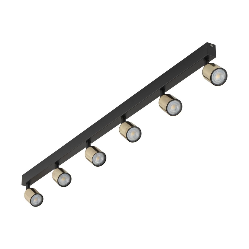 LED RGBW dimmbarer Einbaustrahler TOP 6xGU10/6,5W/230V 2700-6500K schwarz/gold