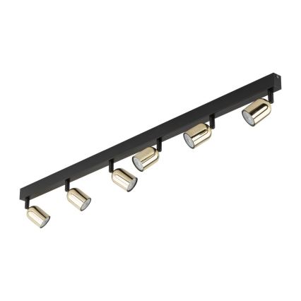 LED RGBW dimmbarer Einbaustrahler TOP 6xGU10/6,5W/230V 2700-6500K schwarz/gold